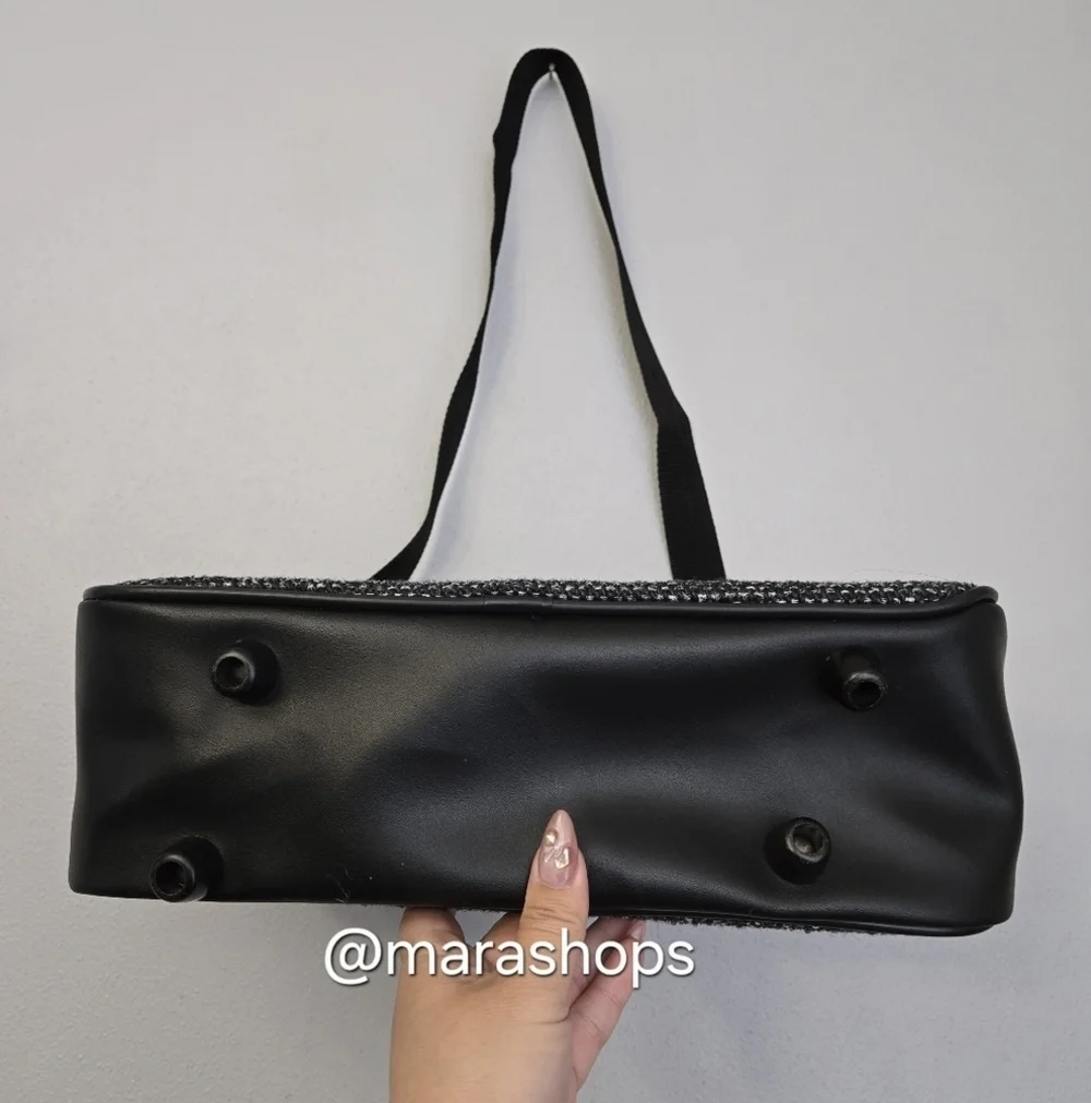 Givenchy Vintage Messenger Bag Black Tweed